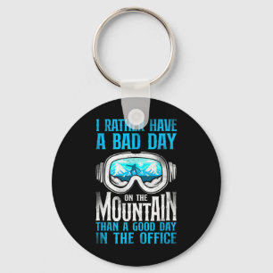 Snowboarding Snowboard Vintage Goggles Mountain  Keychain