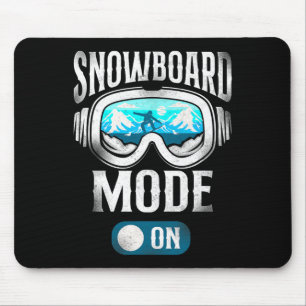Snowboarding Snowboard Vintage Goggles Mouse Pad