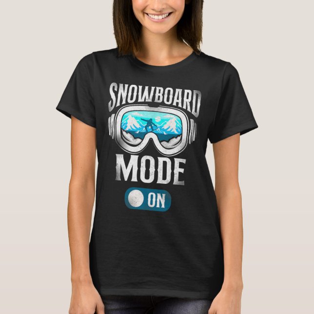 Snowboarding Snowboard Vintage Goggles  T-Shirt (Front)