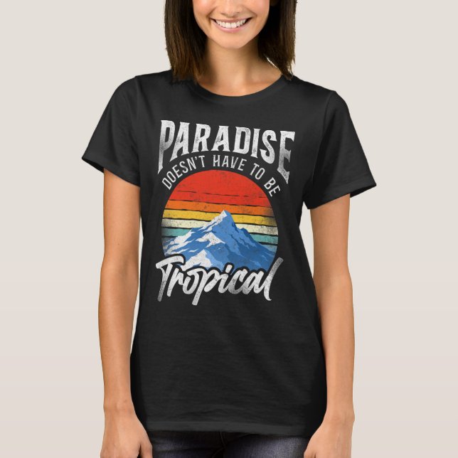 Snowboarding Snowboard Vintage Mountain Winter Ski T-Shirt (Front)
