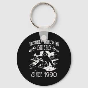 Snowboarding Snowboard Vintage Proudly Annoying Sk Keychain
