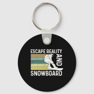 Snowboarding Snowboard Vintage Retro 1  Keychain