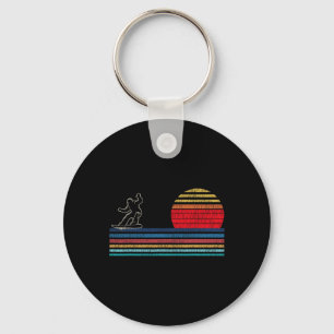 Snowboarding Snowboard Vintage Retro 9  Keychain