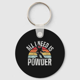 Snowboarding Snowboard Vintage Retro All I Need Is Keychain