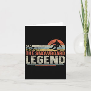 Snowboarding Snowboard Vintage Retro Dad 1 Card