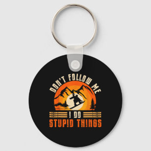 Snowboarding Snowboard Vintage Retro Don't Follow  Keychain