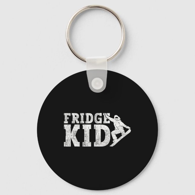 Snowboarding Snowboard Vintage Retro Fridge Kid 1  Keychain (Front)