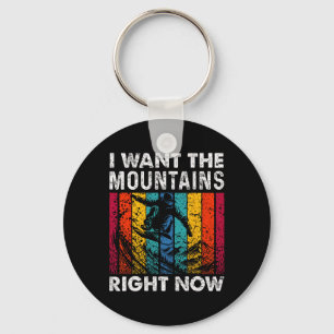 Snowboarding Snowboard Vintage Retro I Want The Mo Keychain
