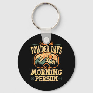 Snowboarding Snowboard Vintage Retro Only On Powde Keychain