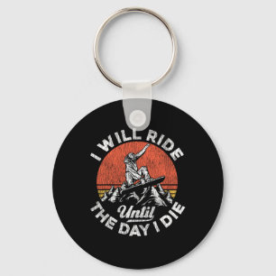 Snowboarding Snowboard Vintage Retro Ride I Will R Keychain