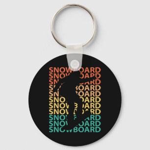 Snowboarding Snowboard Vintage Retro Snowboard 1  Keychain