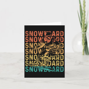 Snowboarding Snowboard Vintage Retro Snowboard Card