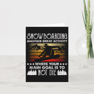 Snowboarding Snowboard Vintage Retro Snowboarding Card