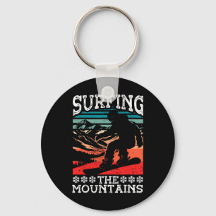 Snowboarding Snowboard Vintage Retro Surfing The M Keychain