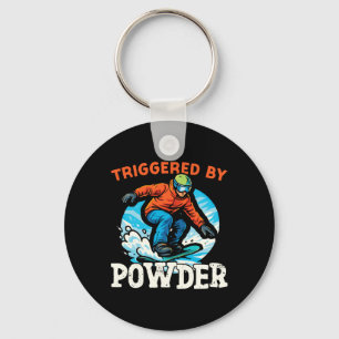 Snowboarding Snowboard Vintage Retro Triggered By  Keychain