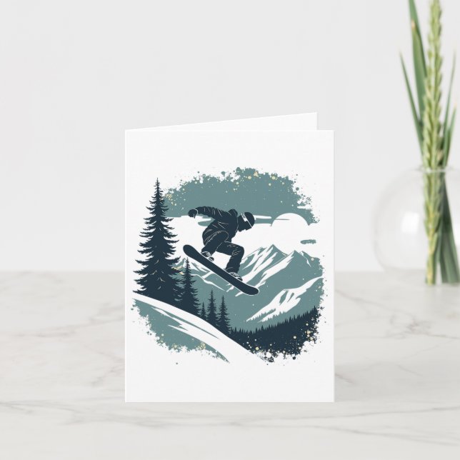 Snowboarding Snowboarder 2  Card (Front)
