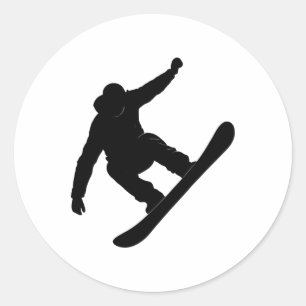 Snowboarding Snowboarder 3 Classic Round Sticker