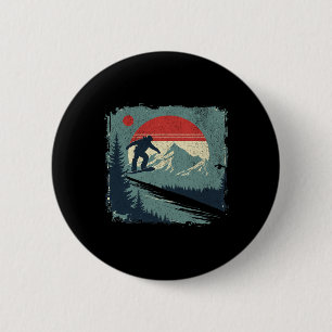 Snowboarding Snowboarder 4 2 Inch Round Button