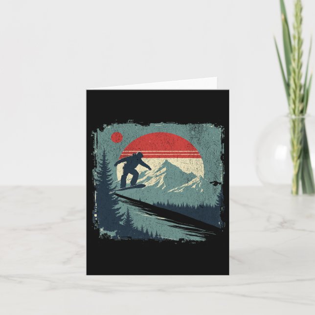 Snowboarding Snowboarder 4  Card (Front)