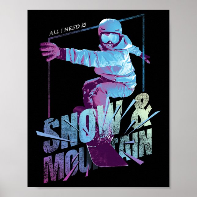 Snowboarding Snowboarder  Poster (Front)