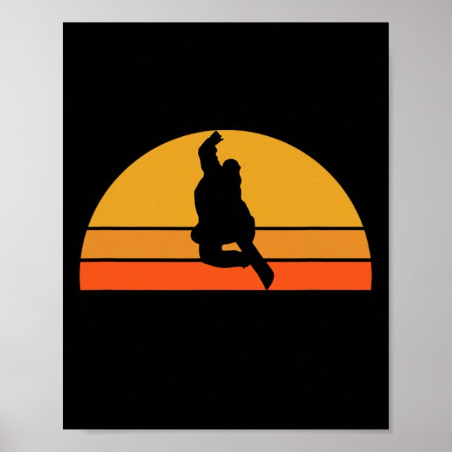 Snowboarding Snowboarder Snow Snow Winter Sunset R Poster (Front)
