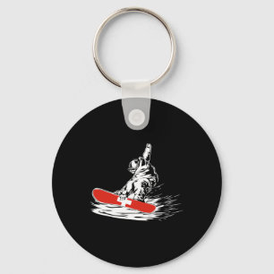 Snowboarding Snowboarder Swiss Flag Winter Sports Keychain