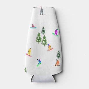 Snowboarding Snowboarders Bottle Cooler
