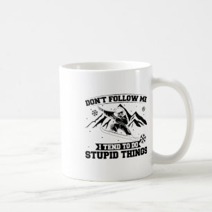 Snowboarding Snowborder Don't Follow Me Coffee Mug