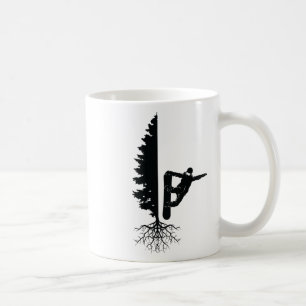 Snowboarding Snowborder Off Piste Tree 1  Coffee Mug