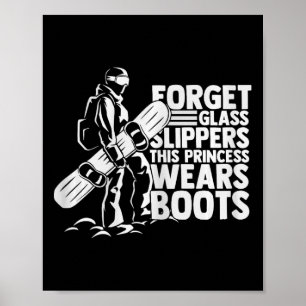 Snowboarding Sports Funny Riding Snowboard Competi Poster