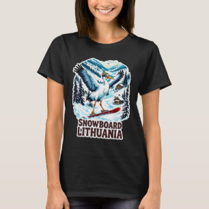 Snowboarding Stork Lithuania Winter Sports  T-Shirt