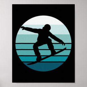 Snowboarding T Shirt Retro Vintage Cool Snowboard Poster