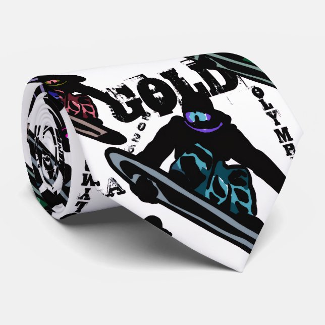 SNOWBOARDING  TIE (Rolled)