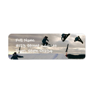 Snowboarding Tricks Return Address Label