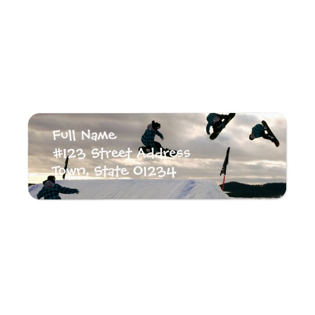 Snowboarding Tricks Return Address Label (Front)
