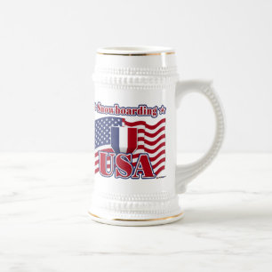 Snowboarding USA Beer Stein