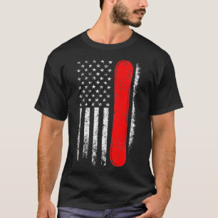 Snowboarding USA Flag Patriotism Snowboarder Frees T-Shirt