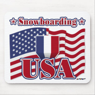 Snowboarding USA Mouse Pad