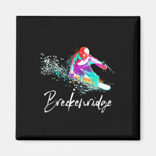 Snowboarding Vintage Breckenridge Colorado Tee  Magnet