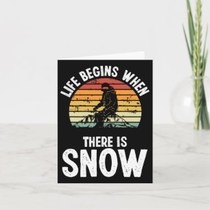 Snowboarding Vintage Snow Ski Slope Retro Snowboar Card