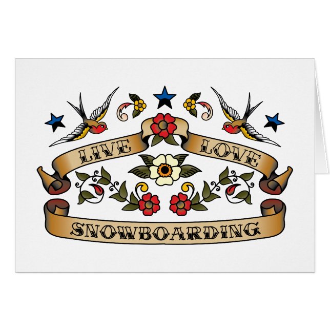 Snowboarding vivant d'amour (Devant horizontal)