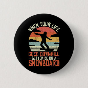Snowboarding Winter Sports Ski Slope Gear Snowboar 2 Inch Round Button