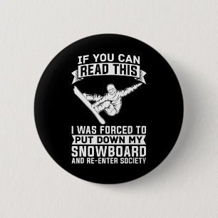 Snowboarding Winter Sports - Snowboard Snowboarder 2 Inch Round Button
