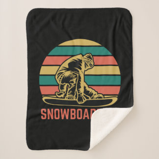 Snowboarding with snowboarder. sherpa blanket