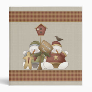 Snowbodies' Home Winter Snowman Whimsy Binder