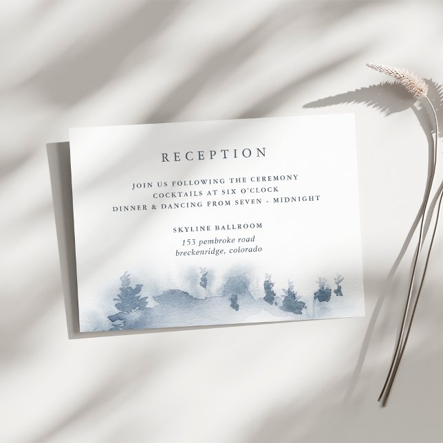 Snowbound | Carte d'encart de réception de mariage (Créateur téléchargé)