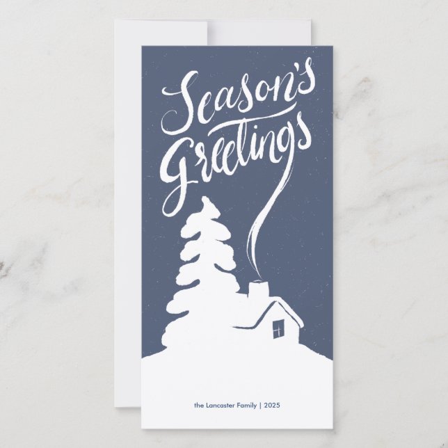 Snowbound Greetings Holiday Card (Front)