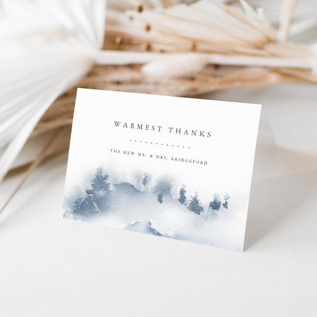 Snowbound | Personalized Wedding Thank You Card (Creator Uploaded)