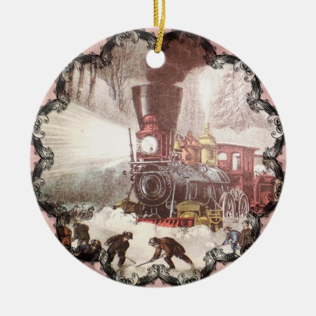 Snowbound Train Ornament (Front)