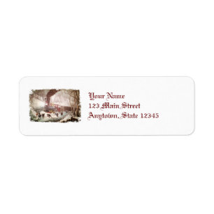 Snowbound Train Return Address Labels